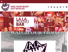 Tablet Screenshot of lalapianobar.com